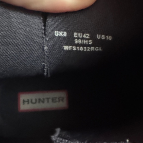 Hunter Black Quilted Ankle Rain Boots with Gold Buckle - Picture 2 of 4